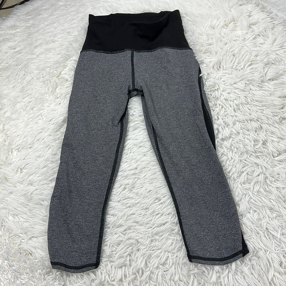 Lululemon Train Times Crop (17") Heathered Black / Black